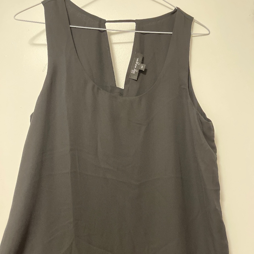 Detailed back chiffon tank